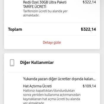 Vodafone Net Vodafone'un Fazla Fatura Kesimi