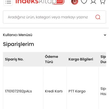 İndeks Kitap Teslim Edilmeyen Ürün