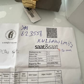 Saat & Saat Saatim Su Aldı Ve Kullanılmış Denildi