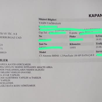 Citroen 2023 C3 Aircross Balata Ve Disk Problemi