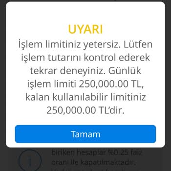 Denizbank Günlük İşlem Limit