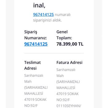 Galeri Beyaz Sipariş Verilen Ürünün Tedarik Edilememesi