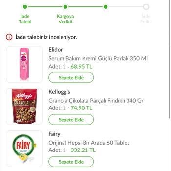 Trendyol Hızlı Market Alışverişi Daha Doğrusu Paramı Aldılar