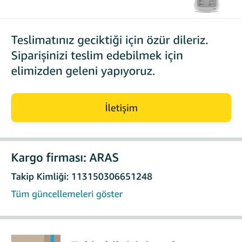 Amazon 5 Mart 2024'te Verdiğim Hala Gelmeyen Siparişin İptali