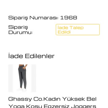 Ghassy Co İade Ücretimi Ödemedi