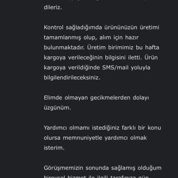 Vivense Mağduriyetimi Gidermiyor. 2 Aydır Bir Sehpa Gönderilmedi.