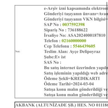 Avansas'tan Eksik Ve Geç Teslimat Mağduriyeti