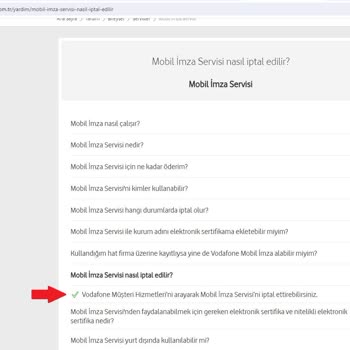 Vodafone Mobil İmza İptal Edemiyorum