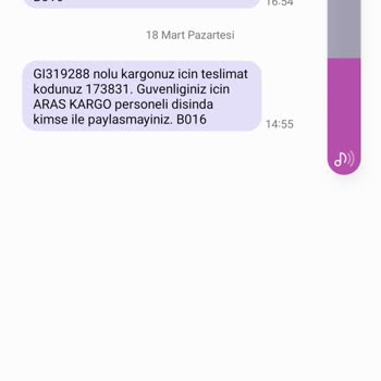 Aras Kargo Yanlış Bilgi Veriyor