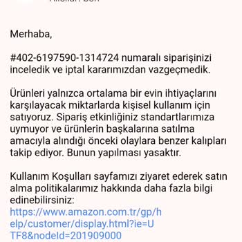 Amazon.com.tr Haksız İtham