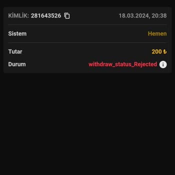 Betparti 200 TL Bonus Kazancımın Reddedilmesi