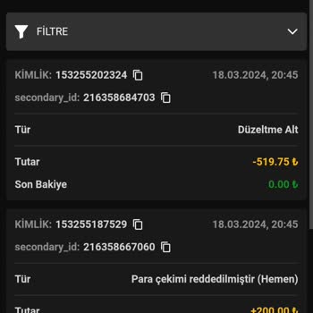 Betparti 200 TL Bonus Kazancımın Reddedilmesi