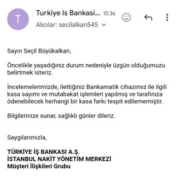 İş Bankası Bankamatik Paramı Yok Etti