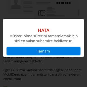 Denizbank İlk Müşteri Faizsiz Kredi Mobilden Başvurumdaki Sorun
