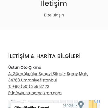 Üstün Oto Çıkma (Ümraniye) Siparişim Gelmedi Numaram Engellendi