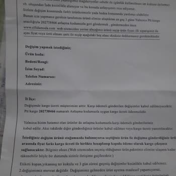 Elfida Moda İade Yapmıyor Tüketici Hakkı