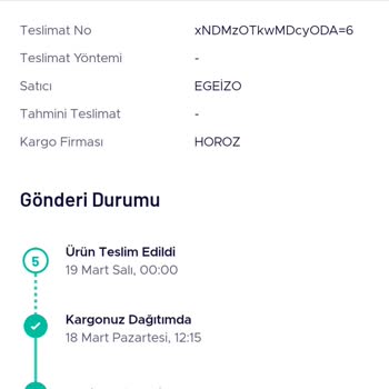 Horoz Lojistik Ürün Teslim Süresi Ve Bilgi Yetersizliği