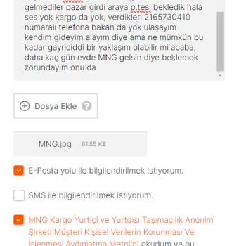 MNG Kargo Kargo Teslimatında Yaşanan Sorunlar Ve İletişim Zorlukları