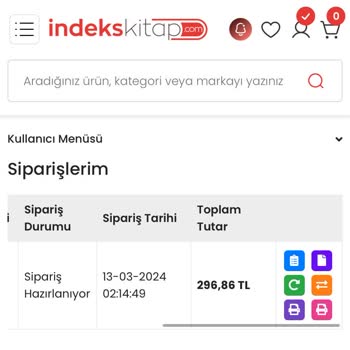 İndeks Kitap Uzun Süre Kargoya Verilmeyen Kitaplar.