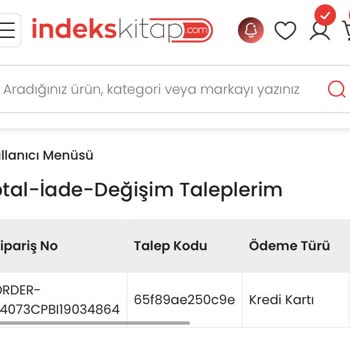 İndeks Kitap Uzun Süre Kargoya Verilmeyen Kitaplar.