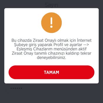 Ziraat Mobil Bankacılık Cihaz Eşleştirme Sorunu