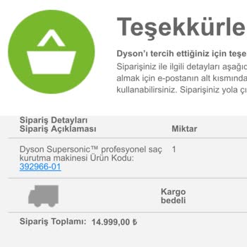 Dyson Sipariş İptal Edememe Ve Ücret İadesi Yapılmaması Sorunu