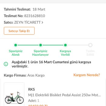Trendyol Sahte Kargo Bilgisi
