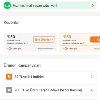Trendyol Kuponlu Ürün Sorunu