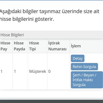 E-Devlet (Turkiye.gov.tr) Tapudaki Şahsi Malım Müşterek Yazmışlar