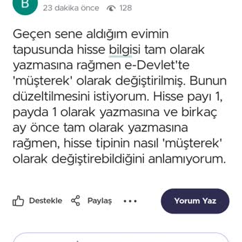 Tapu ve Kadastro Genel Müdürlüğü Tapu Kadastro Tapumu Müşterek Yazmış