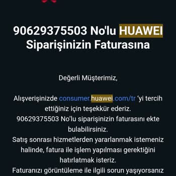 Huawei İade Ürüne Ait Para İadesini Yapmıyor