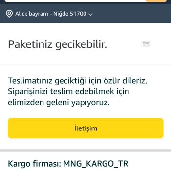 Amazon 8 Gündür Siparişi Kargoya Vermedi, Siparişi İptal Edemiyorum