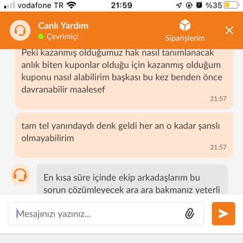 Trendyol Kazanılmış Kupon Hakkını Kullandırmaması