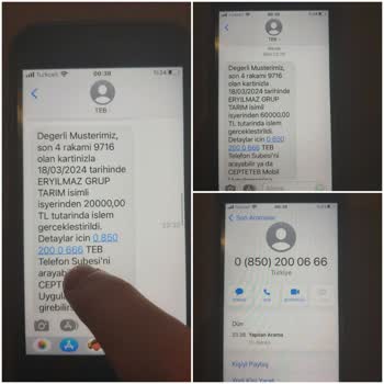 TEB Kredi Kartı Kopyalama Ve Banka Provizyon İptali Yapmaması