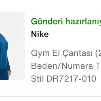Nike Uygulamasından Aldığım Ürün Hala Hazırlanıyor Olarak Görünüyor