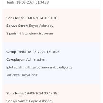 Berika Yıldırım İade Yapılan Ücretin Süresi