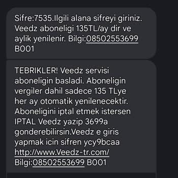 Veedz-tr.com Veedz Abone İptali