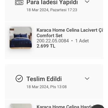 Karaca Ürün İptali