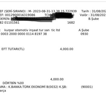 KB Auto Parts Ücret İadesi Yapılması