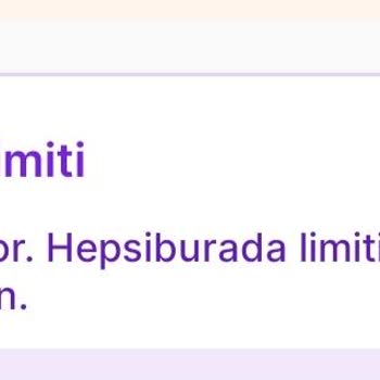 Hepsiburada Limitim Bir Anda İptal Edildi