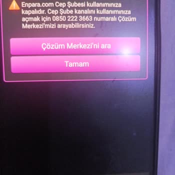 Enpara.com Cep Şubesi Kullanımınıza Kapalıdır. Sorunu