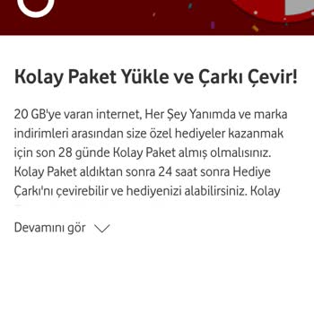 Vodafone Çark Çevirmek İçin Paket Aldım Ama Hala Aktif Değil