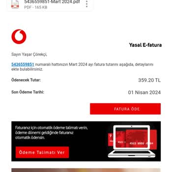 Vodafone Şüpheli E-fatura Sorununu Yıllardır Çözmüyor