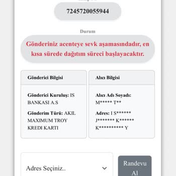 Kuryenet Dağıtıma Çıkarılmayan Kart