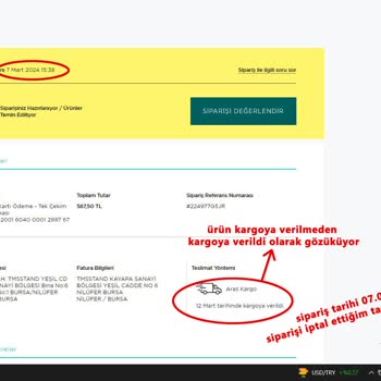 Kahve Dünyası İnternet Siparişini 12 Gün Geçmesine Rağmen Göndermedi.