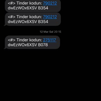 Tinder Uygulamasından Gelen Onay Kodları