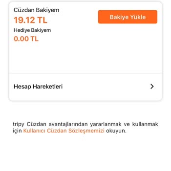 Tripy Mobility Tripy Cüzdandaki Parayı Çekemiyorum