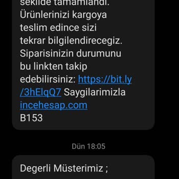 İncehesap Siparişimi Keyfi İptal Etti
