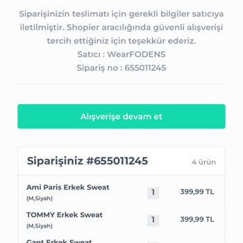 Shopier Siparişimi İptal Etmek İstiyorum