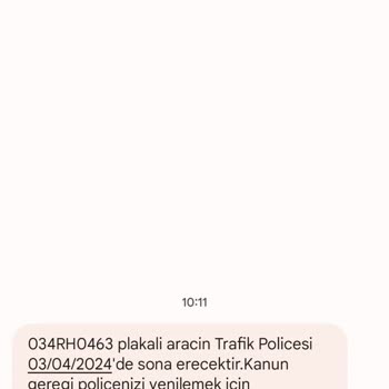 Güvence Hesabı Güvencehsb Ndan Gelen SMS De Üzerime Kayıtlı Olmayan Araç Plakası